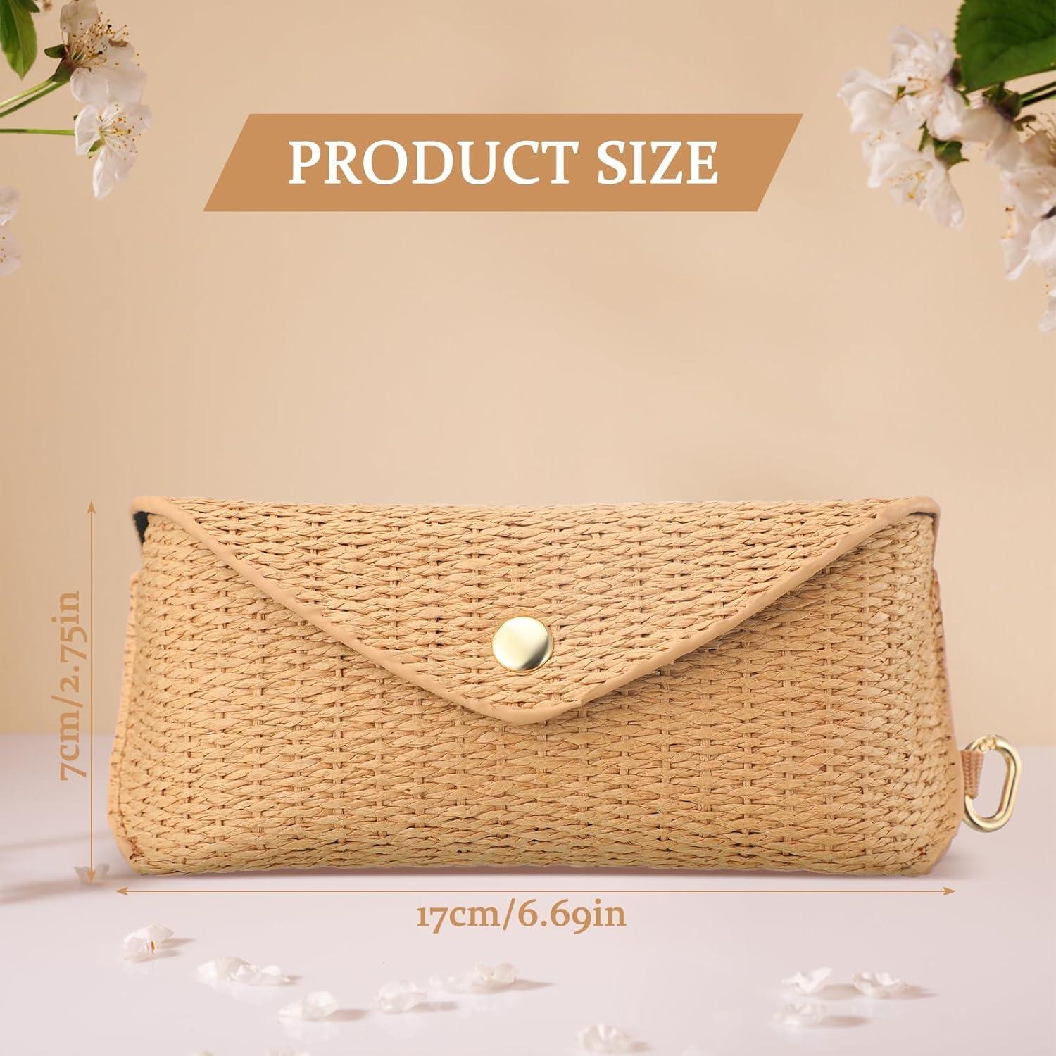 Funda de Gafas de Ratán Tejido Leinuosen Boho 17x7x5cm