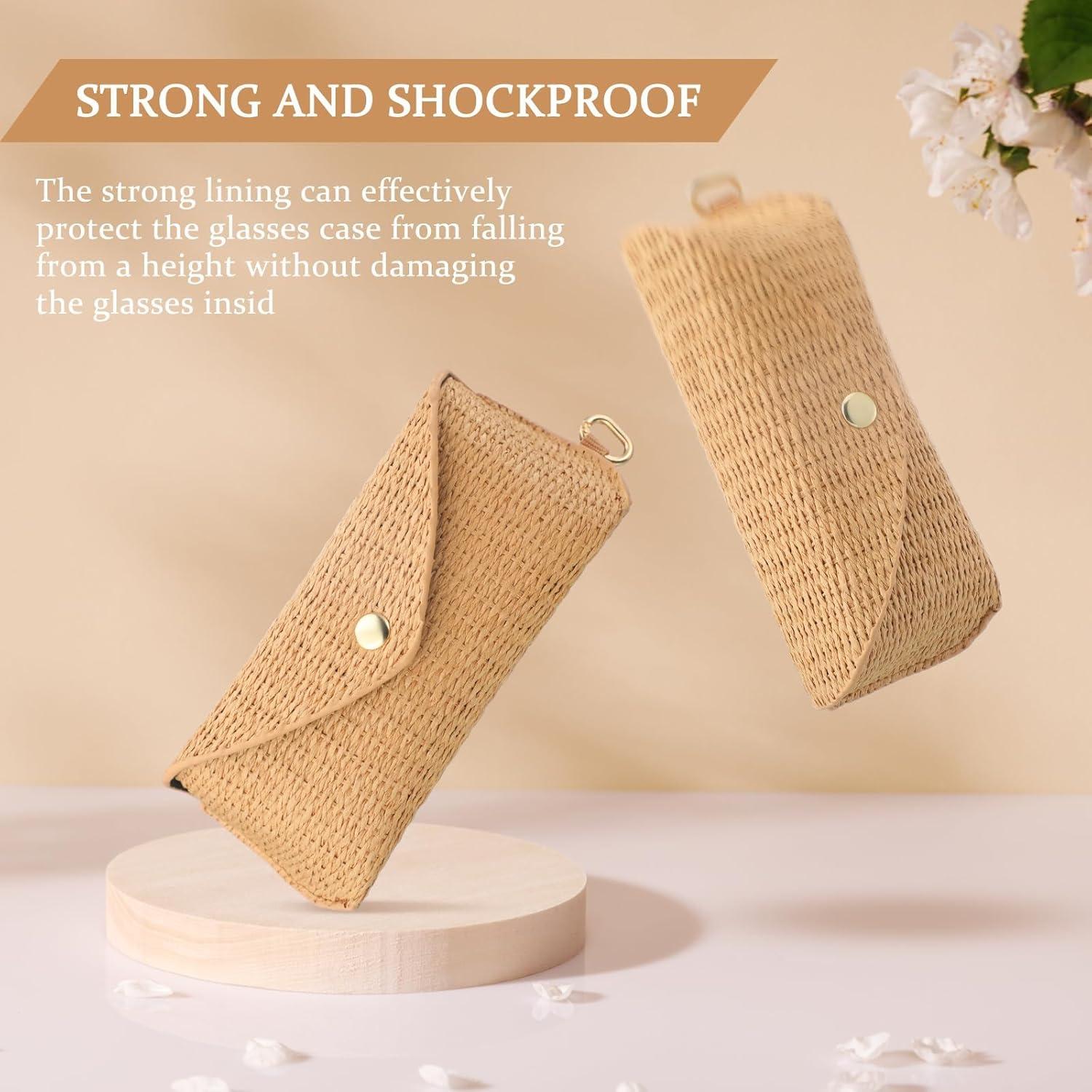 Funda de Gafas de Ratán Tejido Leinuosen Boho 17x7x5cm