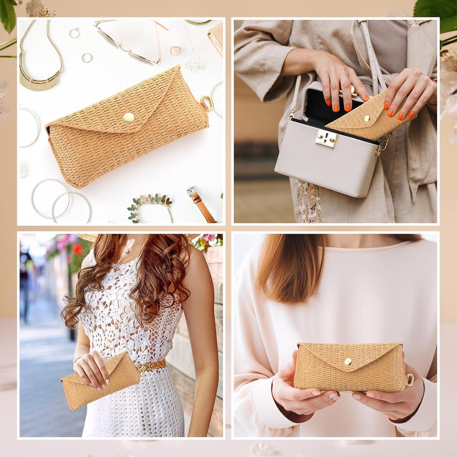 Funda de Gafas de Ratán Tejido Leinuosen Boho 17x7x5cm