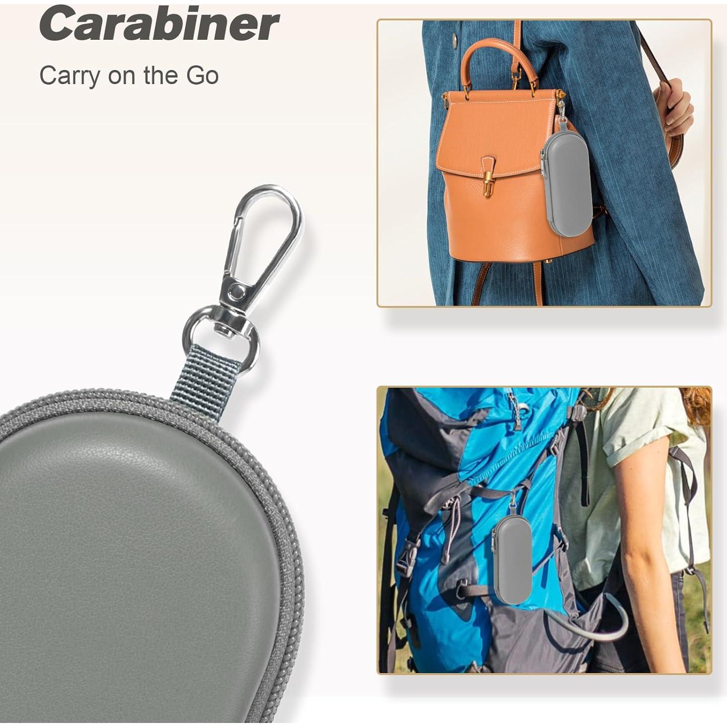 Estuche Doble para Gafas Gris Organizador con Cremallera