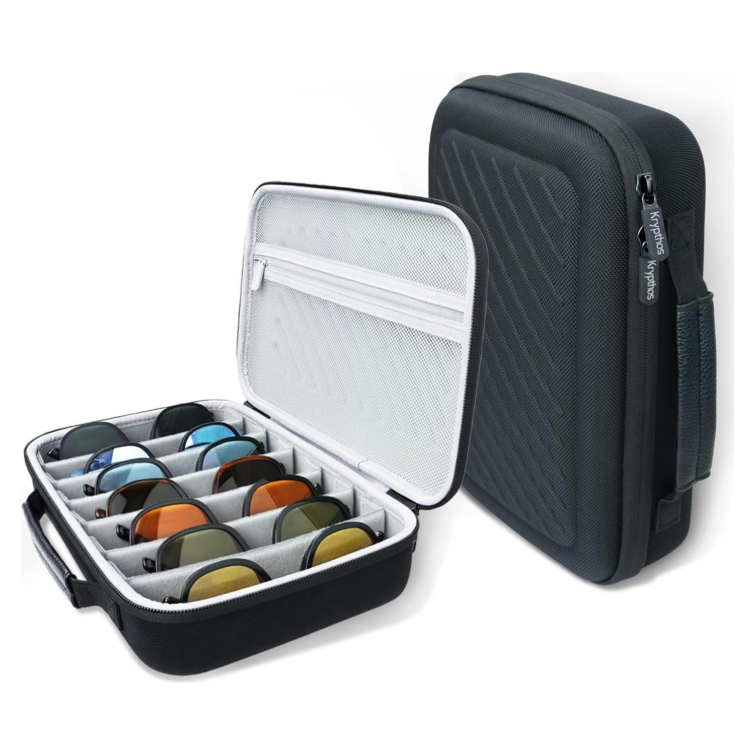 Organizador de Gafas de Sol Krypthos, Caja Portátil para 7 Pares