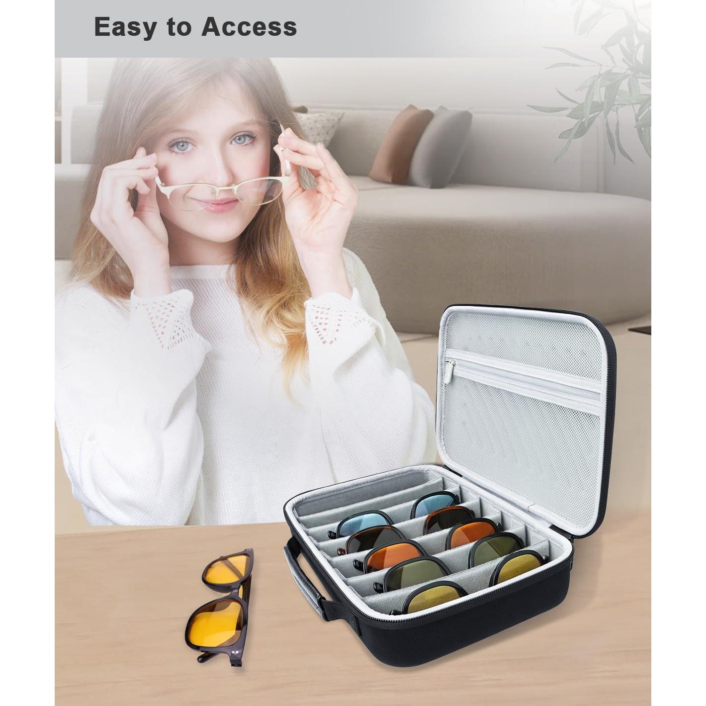 Organizador de Gafas de Sol Krypthos, Caja Portátil para 7 Pares