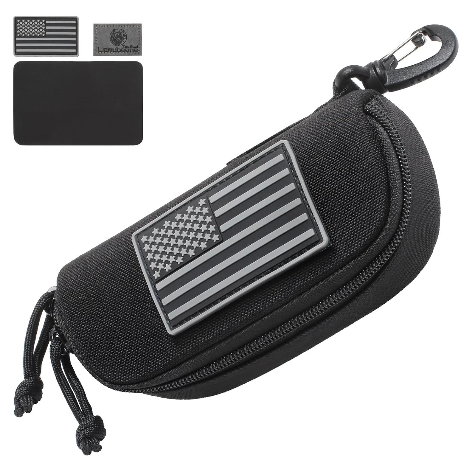 Funda táctica para gafas Lemubeane con paño de limpieza