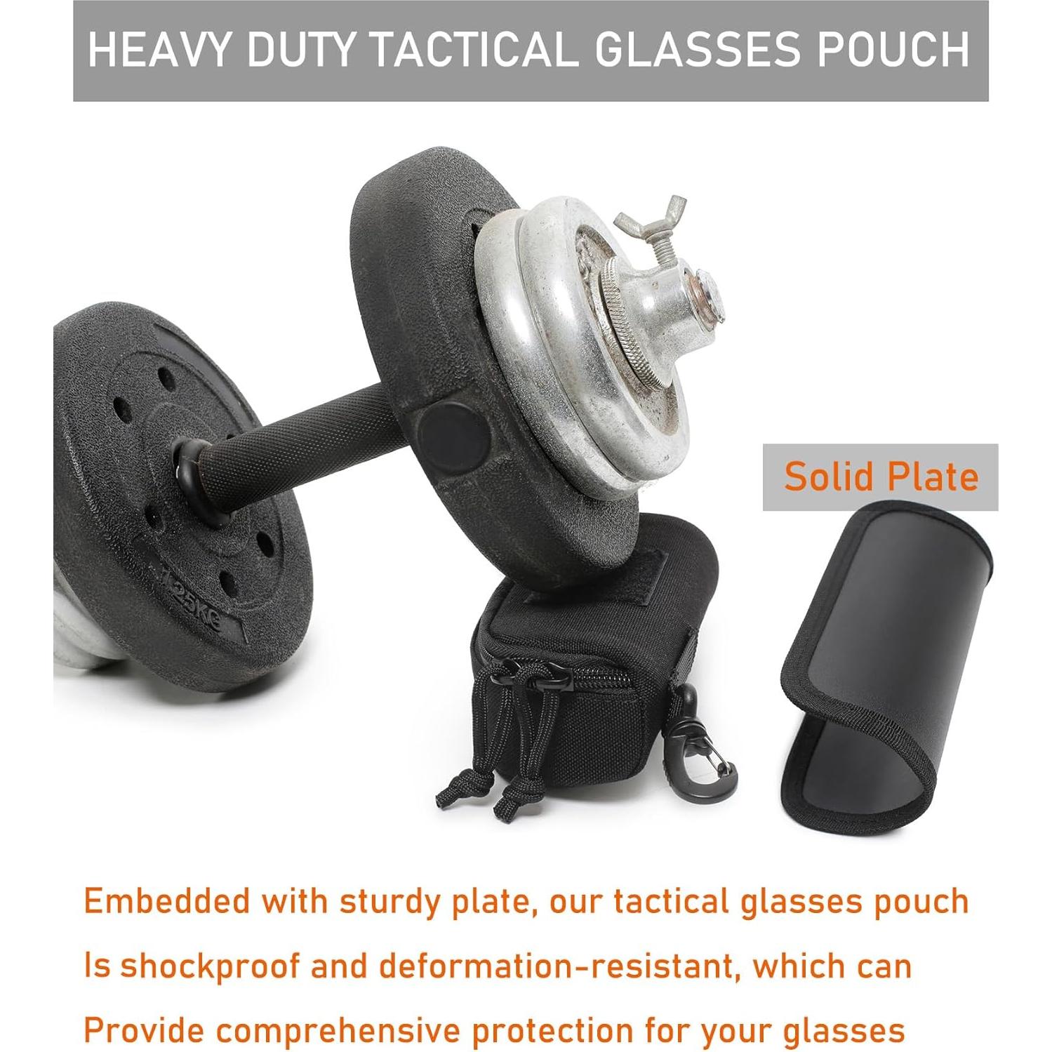 Funda táctica para gafas Lemubeane con paño de limpieza