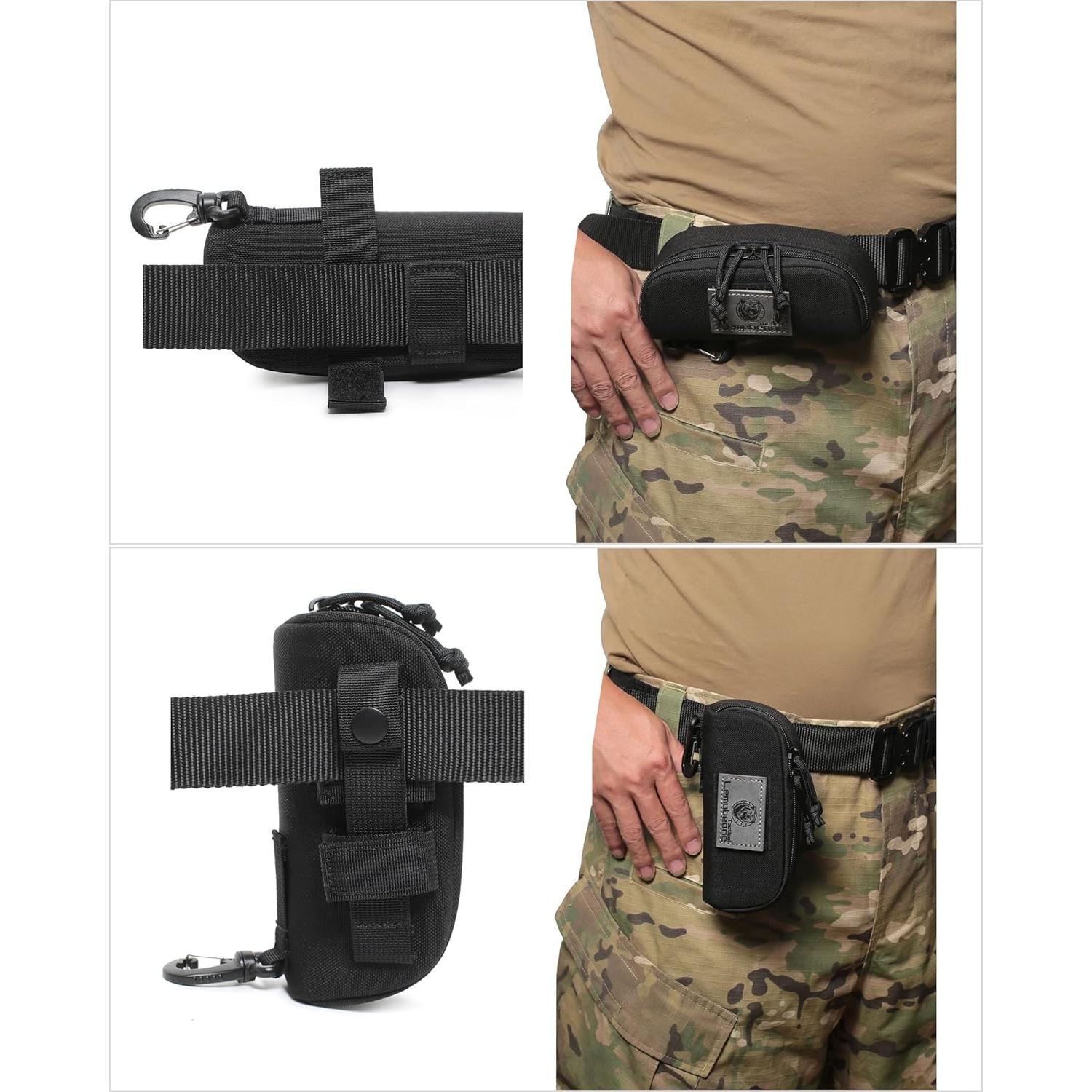 Funda táctica para gafas Lemubeane con paño de limpieza