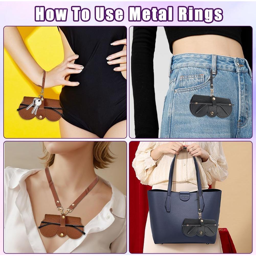 Paquete de 3 Fundas de Gafas de Cuero SEILETOO - Suaves y Portátiles