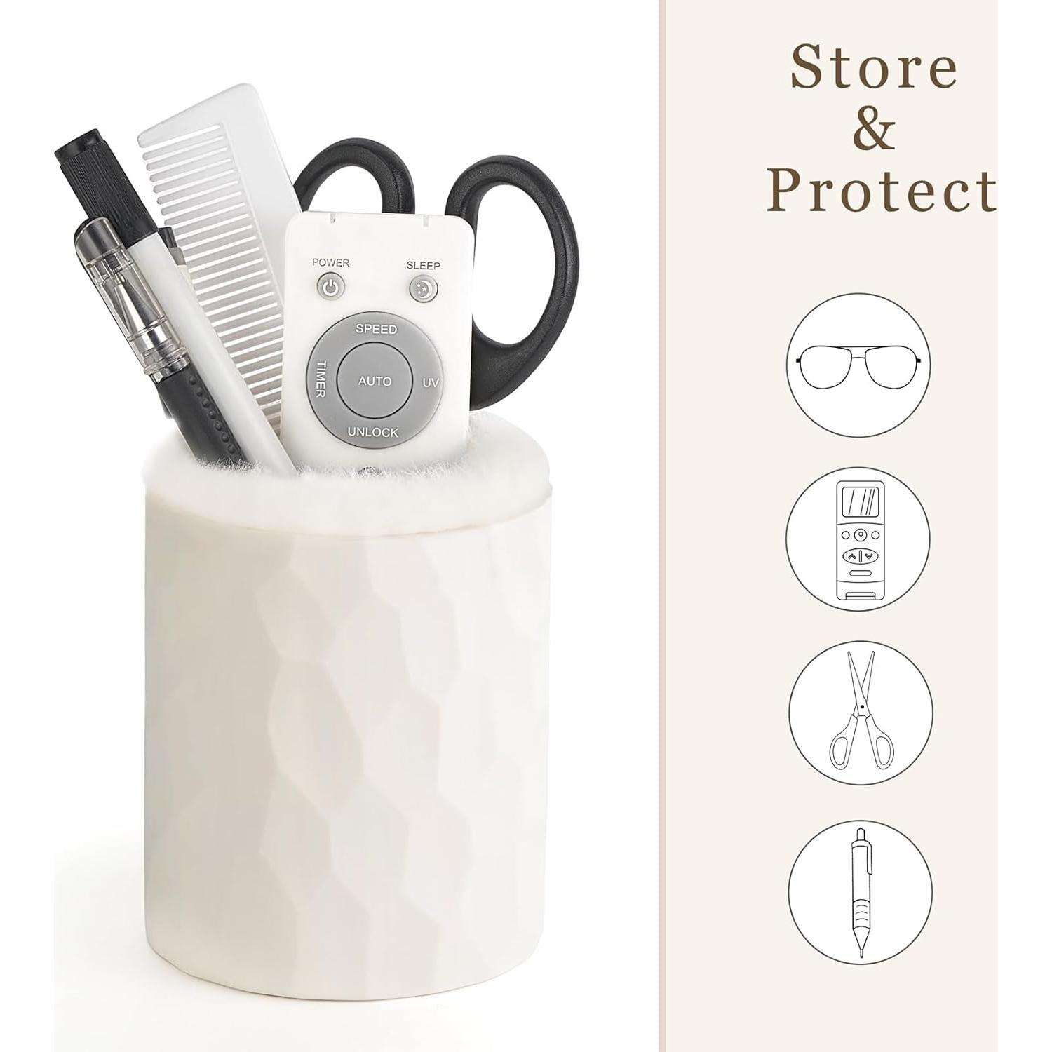 Soporte para Gafas Mkono Antirayaduras Marfil Talla Única