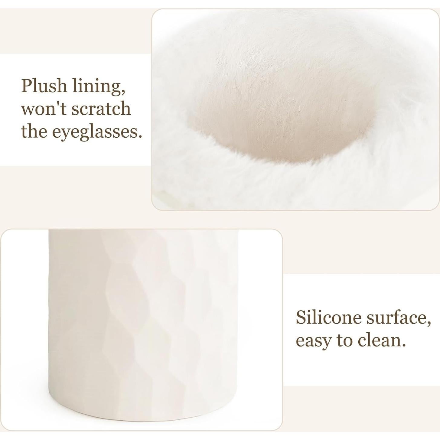 Soporte para Gafas Mkono Antirayaduras Marfil Talla Única