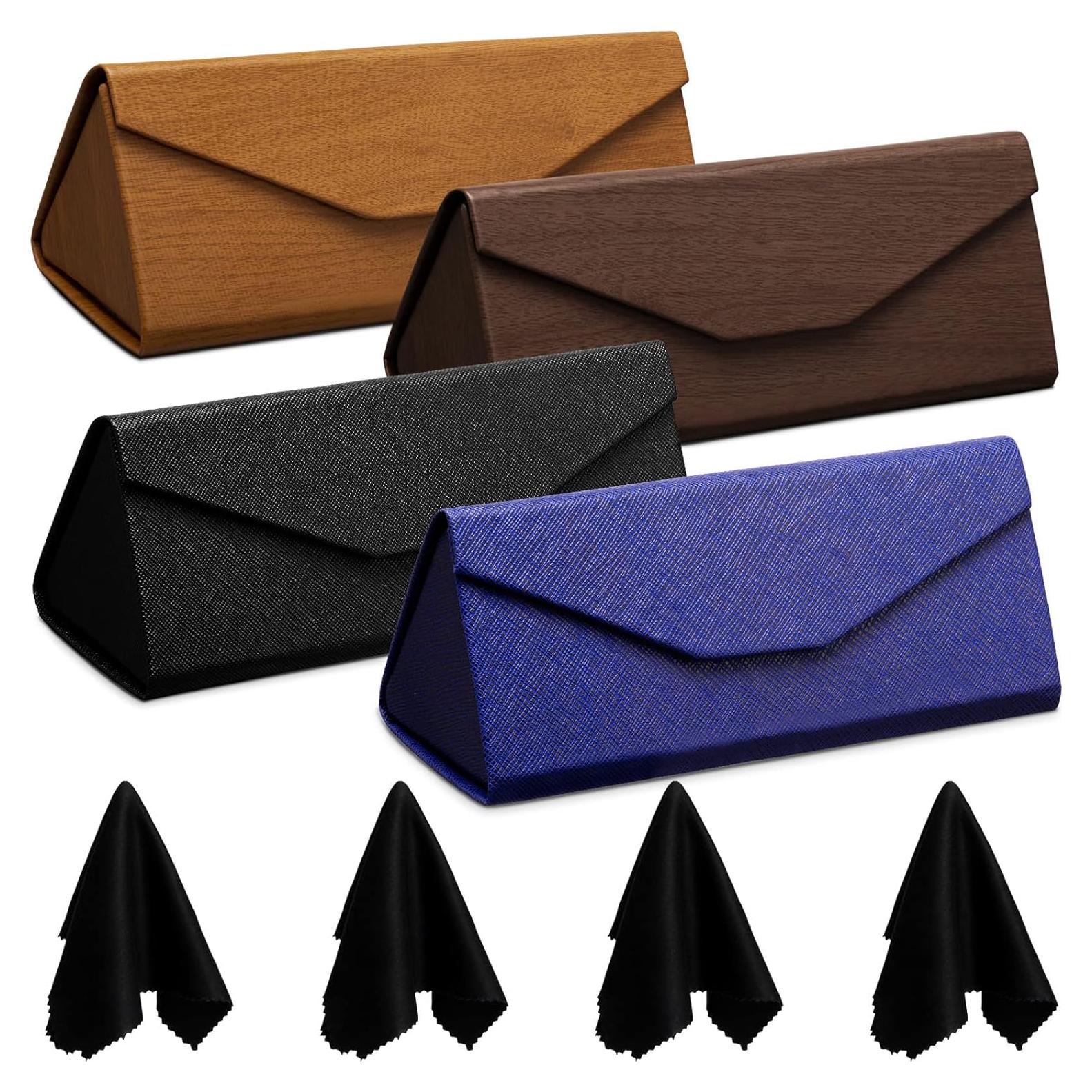 Estuche Plegable para Gafas Flutesan - 4 Colores, PU, 4 Paños
