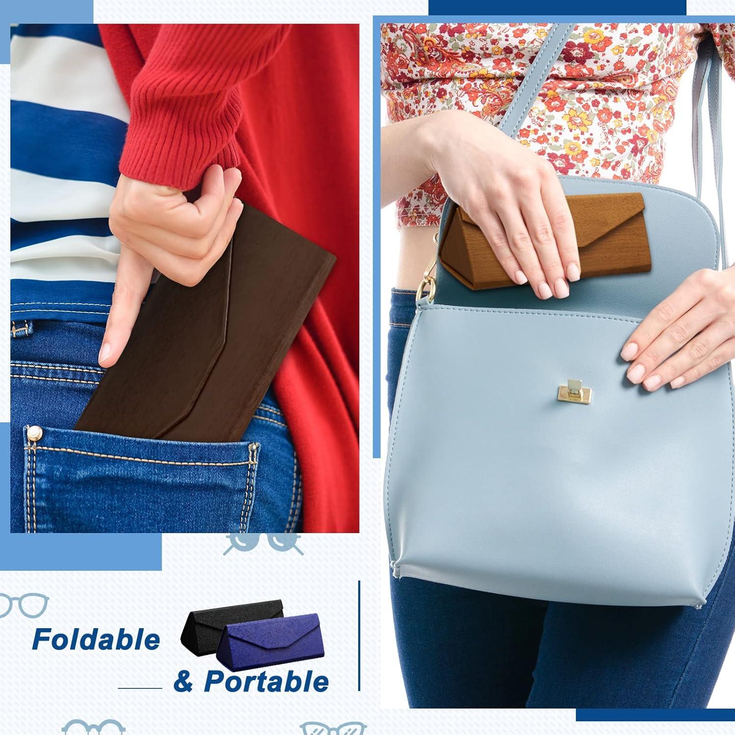 Estuche Plegable para Gafas Flutesan - 4 Colores, PU, 4 Paños