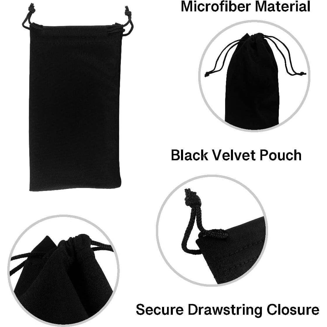 Bolsa de Microfibra Negra Super Z Outlet - Paquete de 12