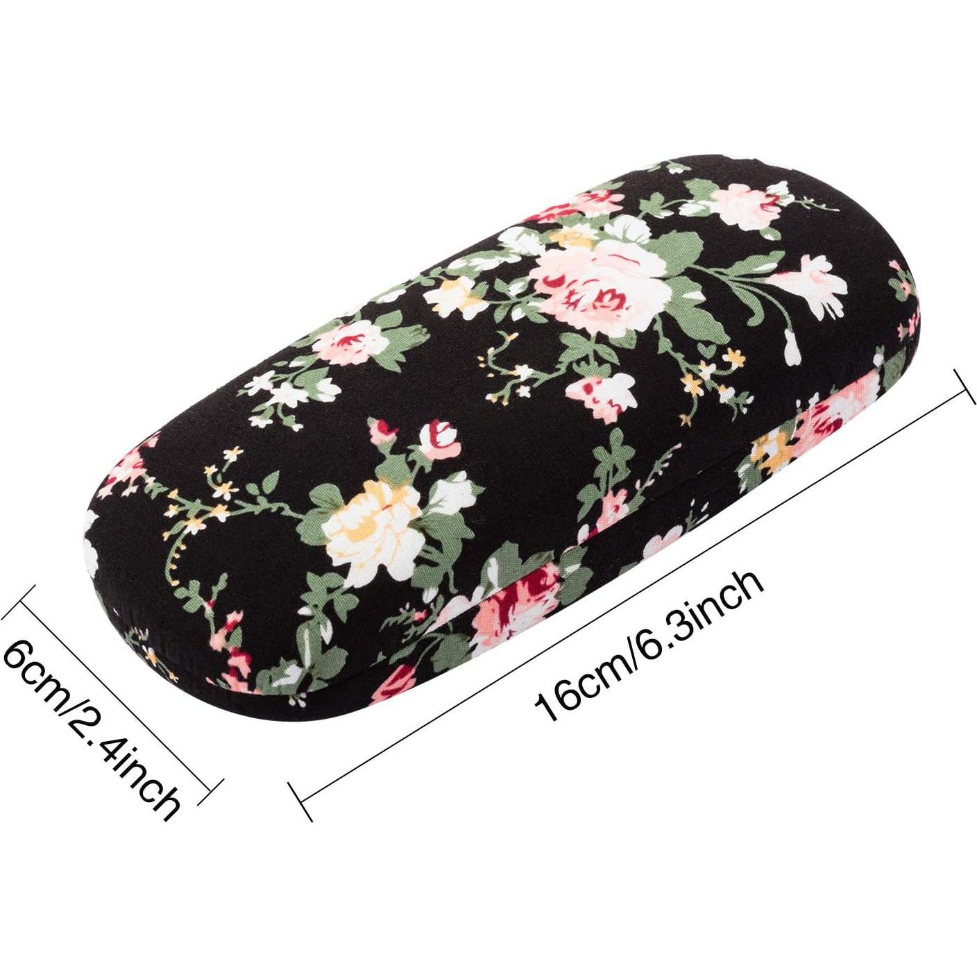 Estuche Duro para Gafas Weewooday 2 Pcs Floral Retro