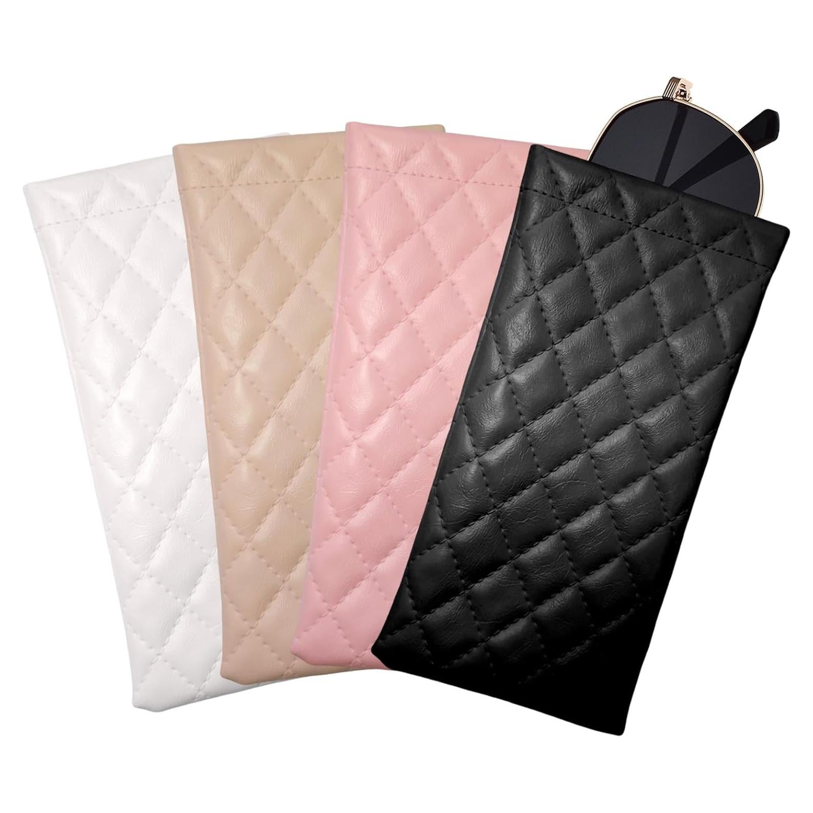 Juego de 4 estuches para gafas de sol CNCBO de cuero PU