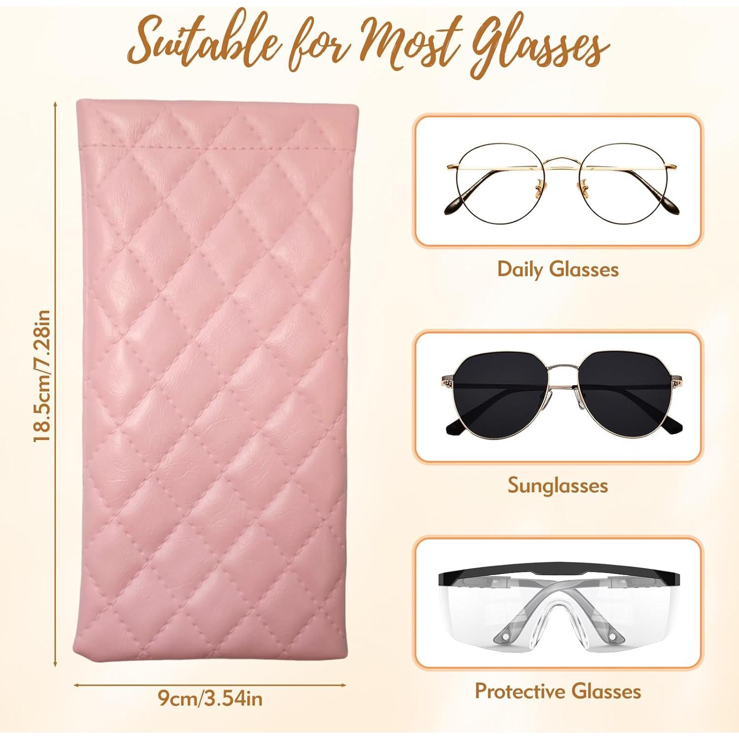 Juego de 4 estuches para gafas de sol CNCBO de cuero PU