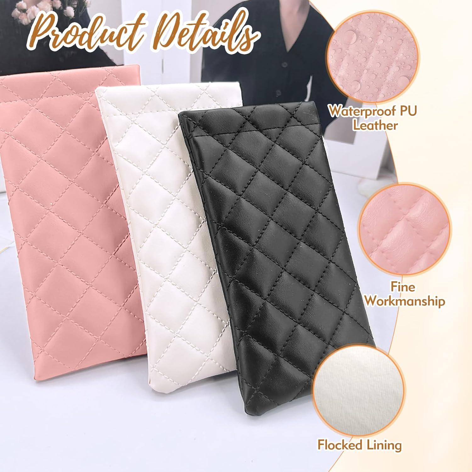 Juego de 4 estuches para gafas de sol CNCBO de cuero PU