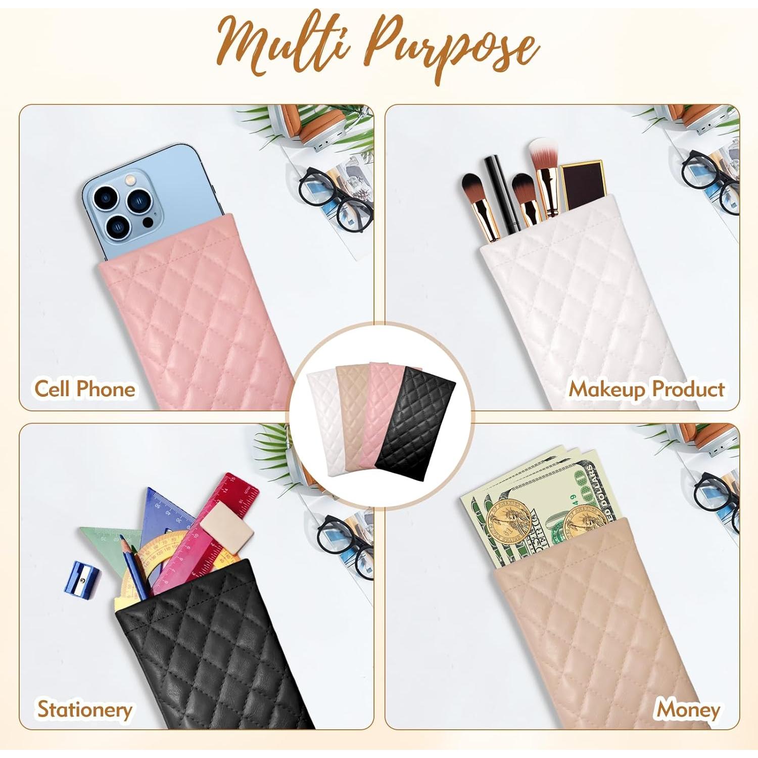 Juego de 4 estuches para gafas de sol CNCBO de cuero PU