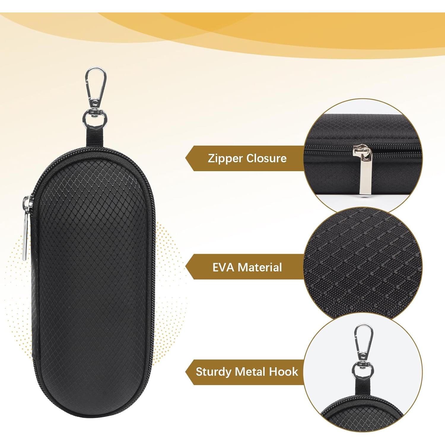 Estuche para Gafas Bukere EVA Negro con Clip y Cremallera