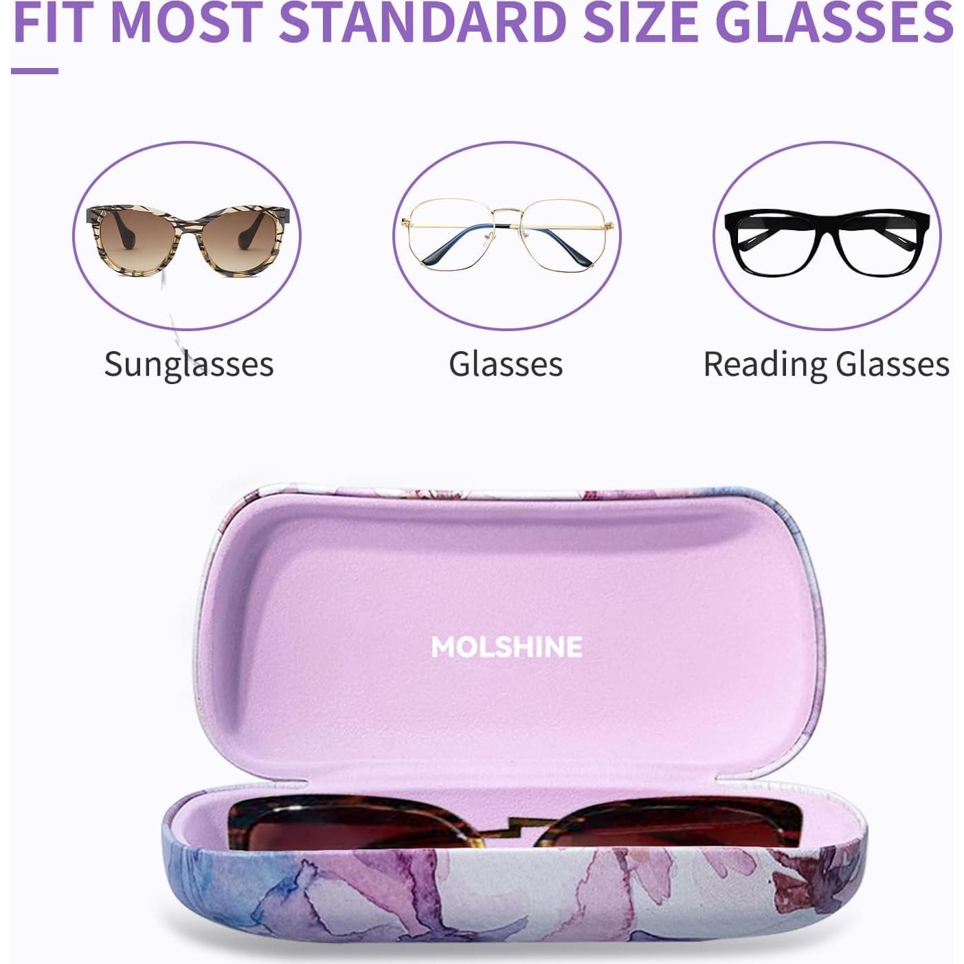 Funda Dura para Gafas de Sol Molshine Grande con Paño