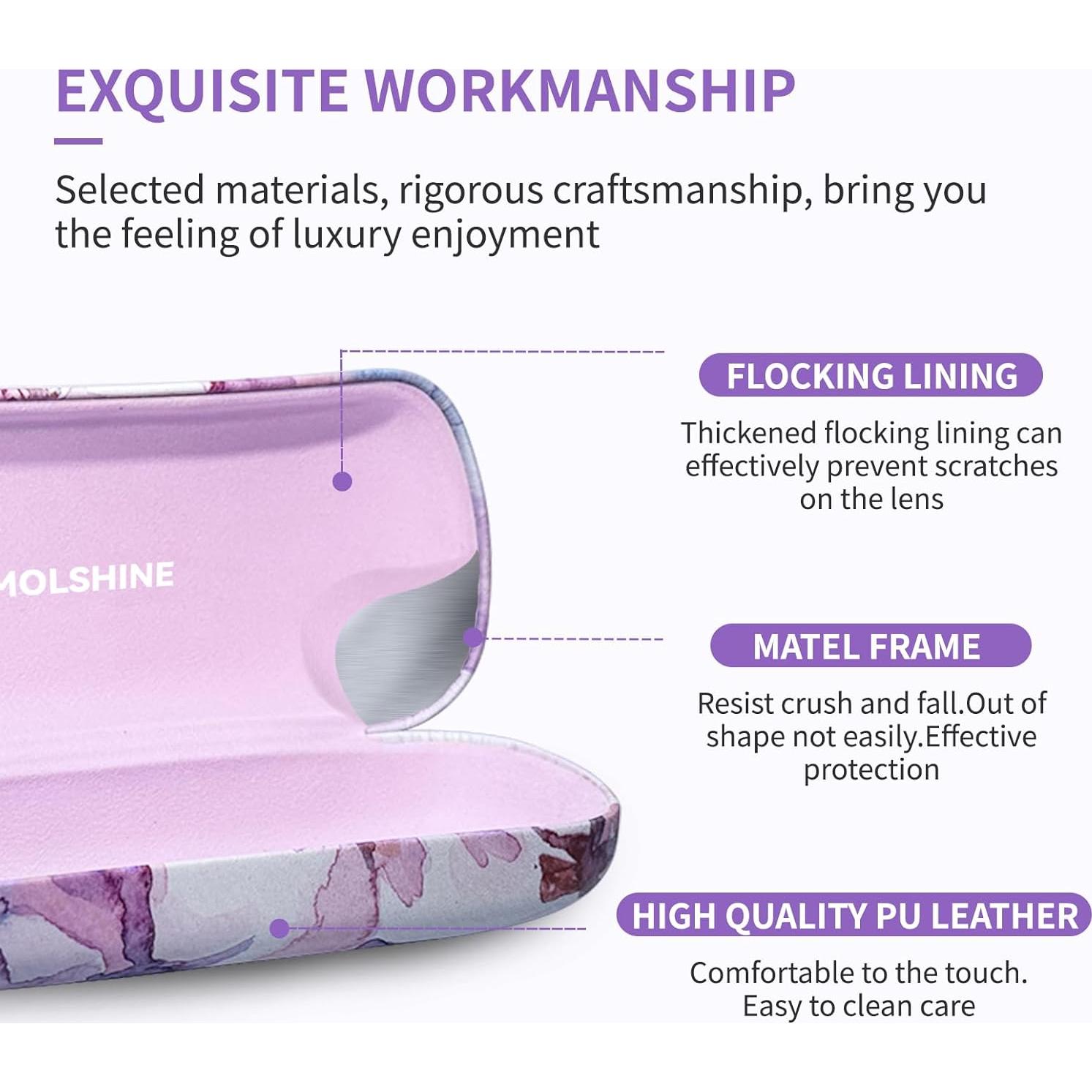 Funda Dura para Gafas de Sol Molshine Grande con Paño