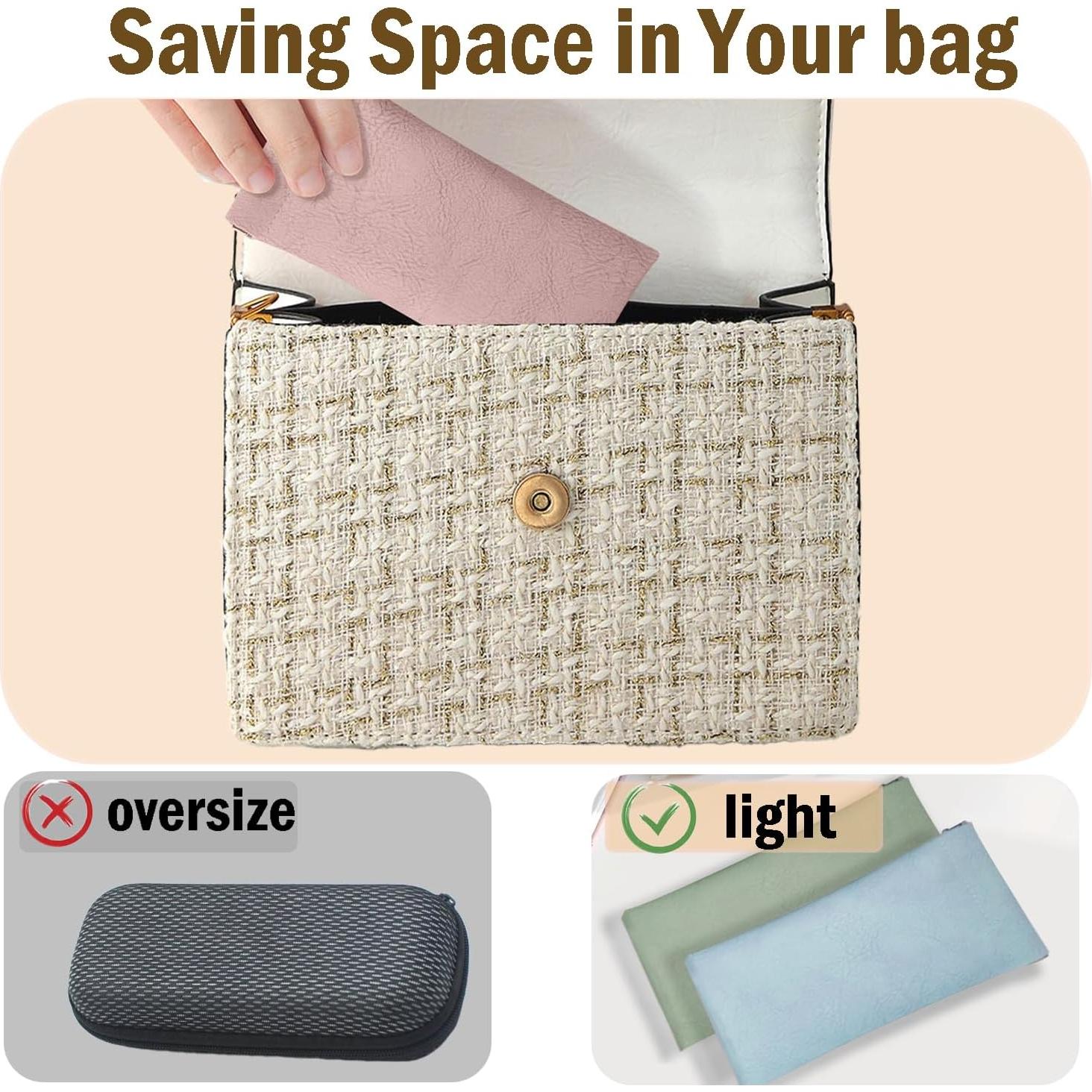 UDEE Soft Glasses Sunglasses Case Portable, Eyeglasses Case For Women Men