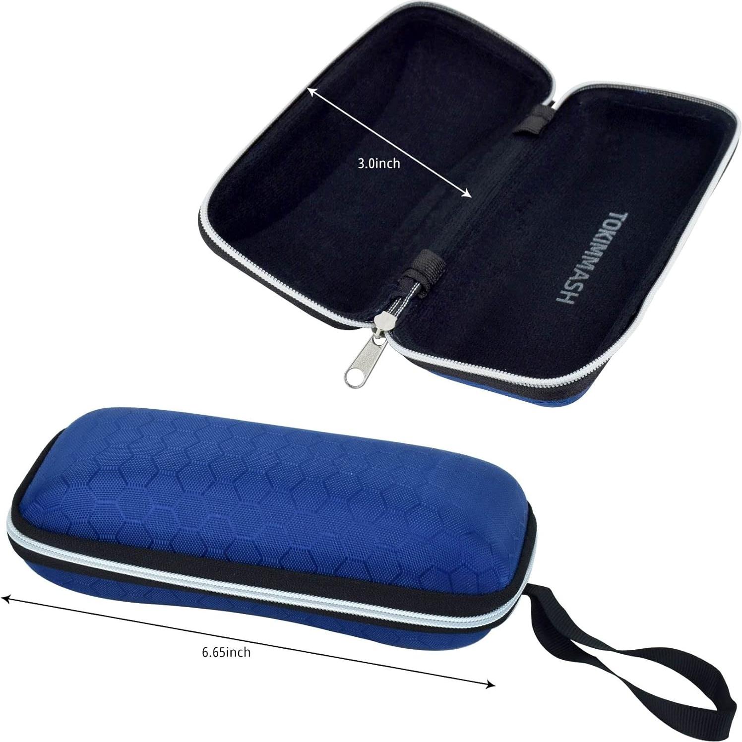 Estuche duro para gafas unisex con paño de limpieza - Rojo