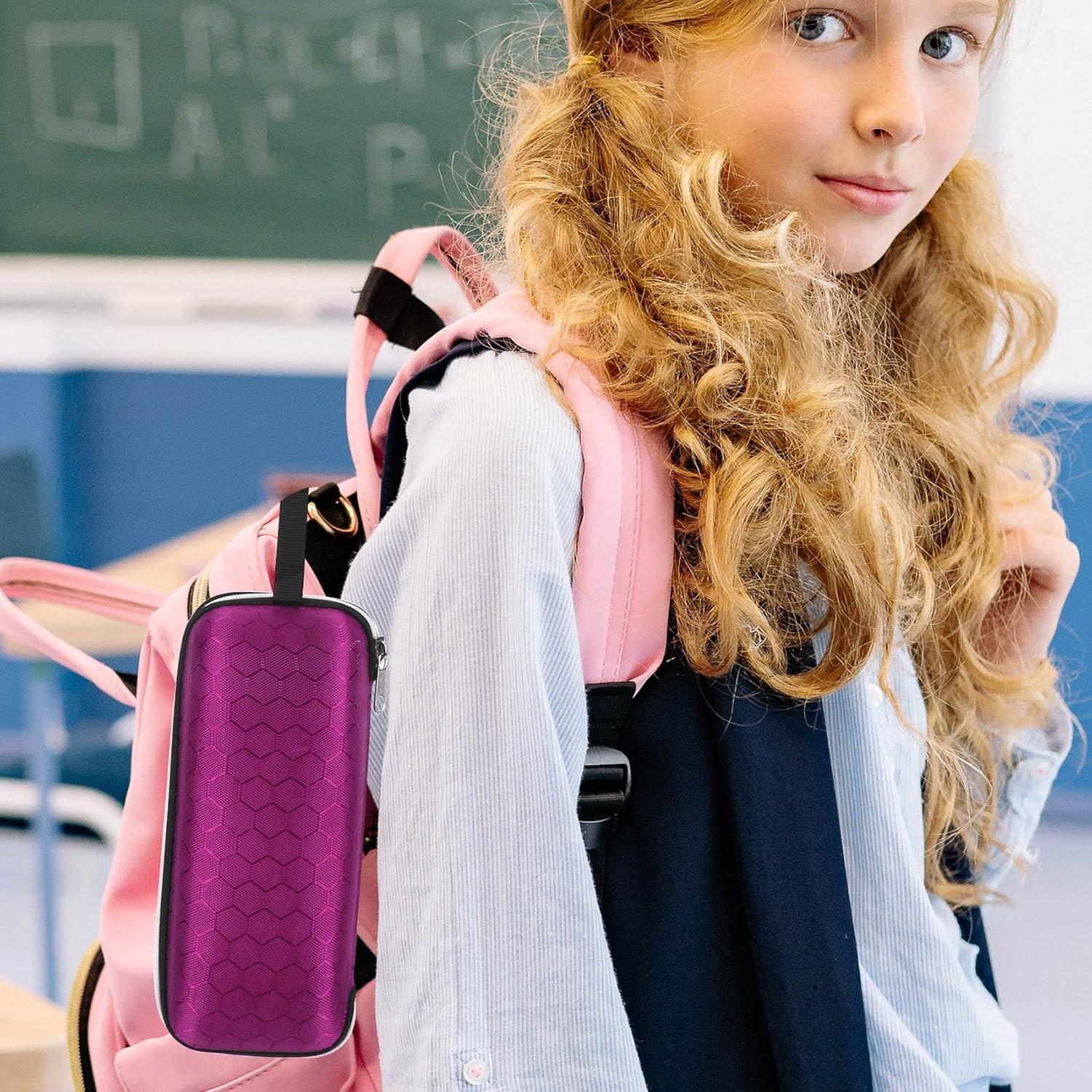 Estuche duro para gafas unisex con paño de limpieza - Rojo