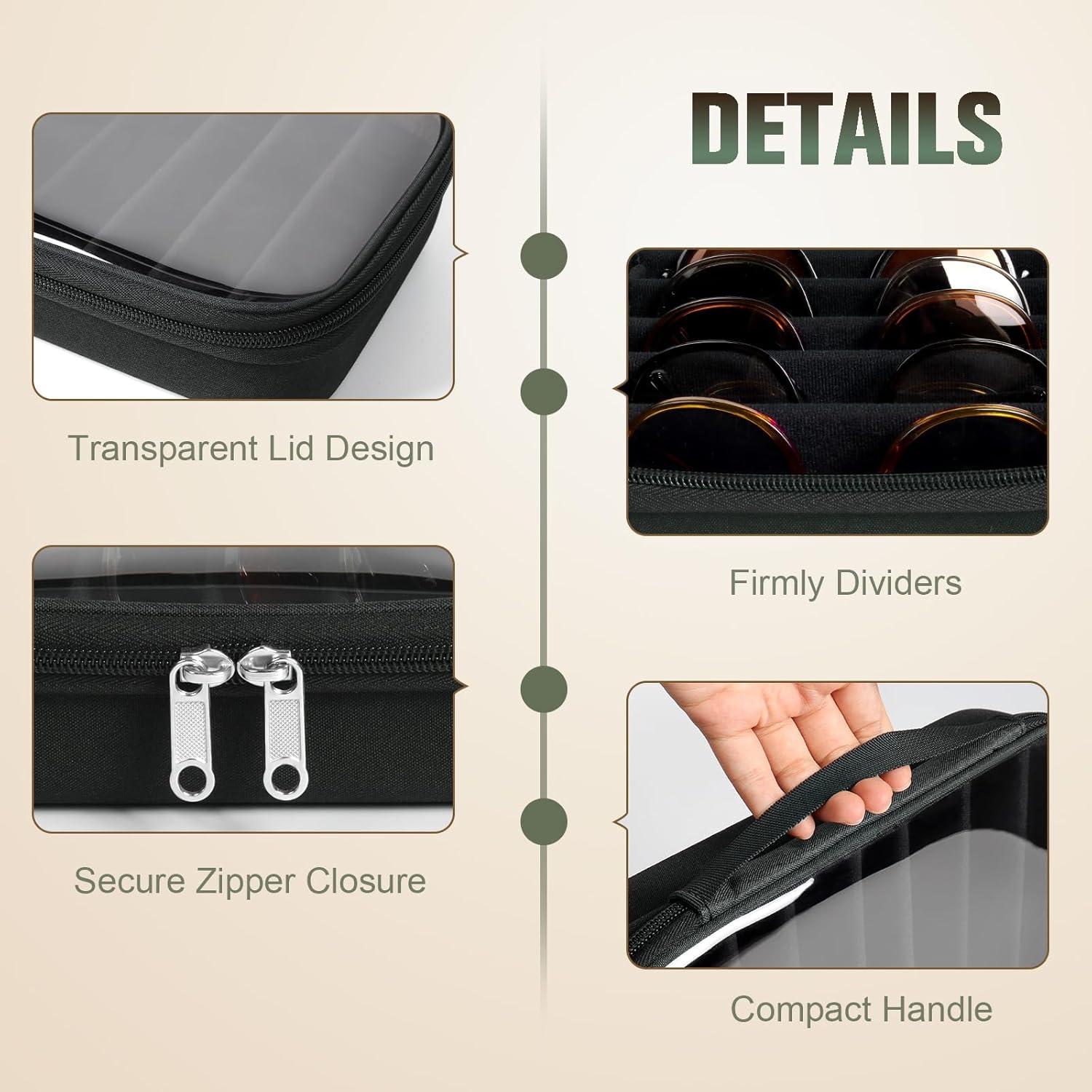 Estuche Organizador de Gafas Tangoner Negro para 8 Pares