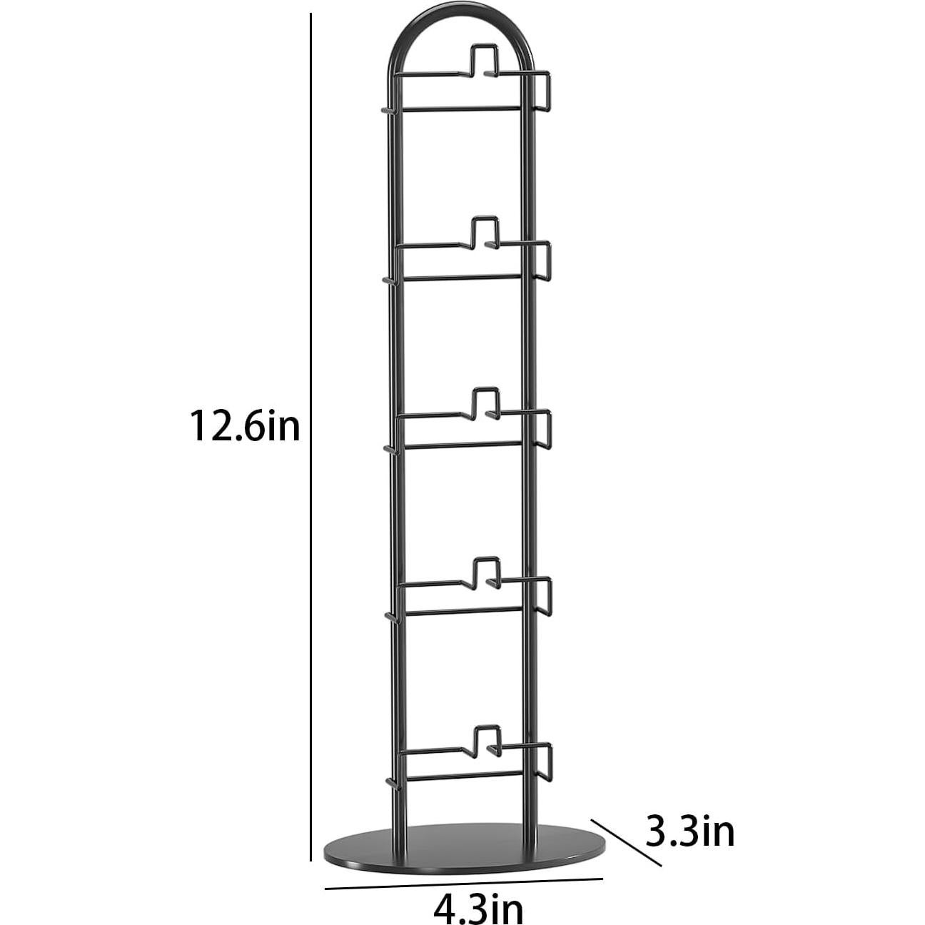 Organizador de Gafas de Metal LongMen, Soporte para 5 Pares Negro