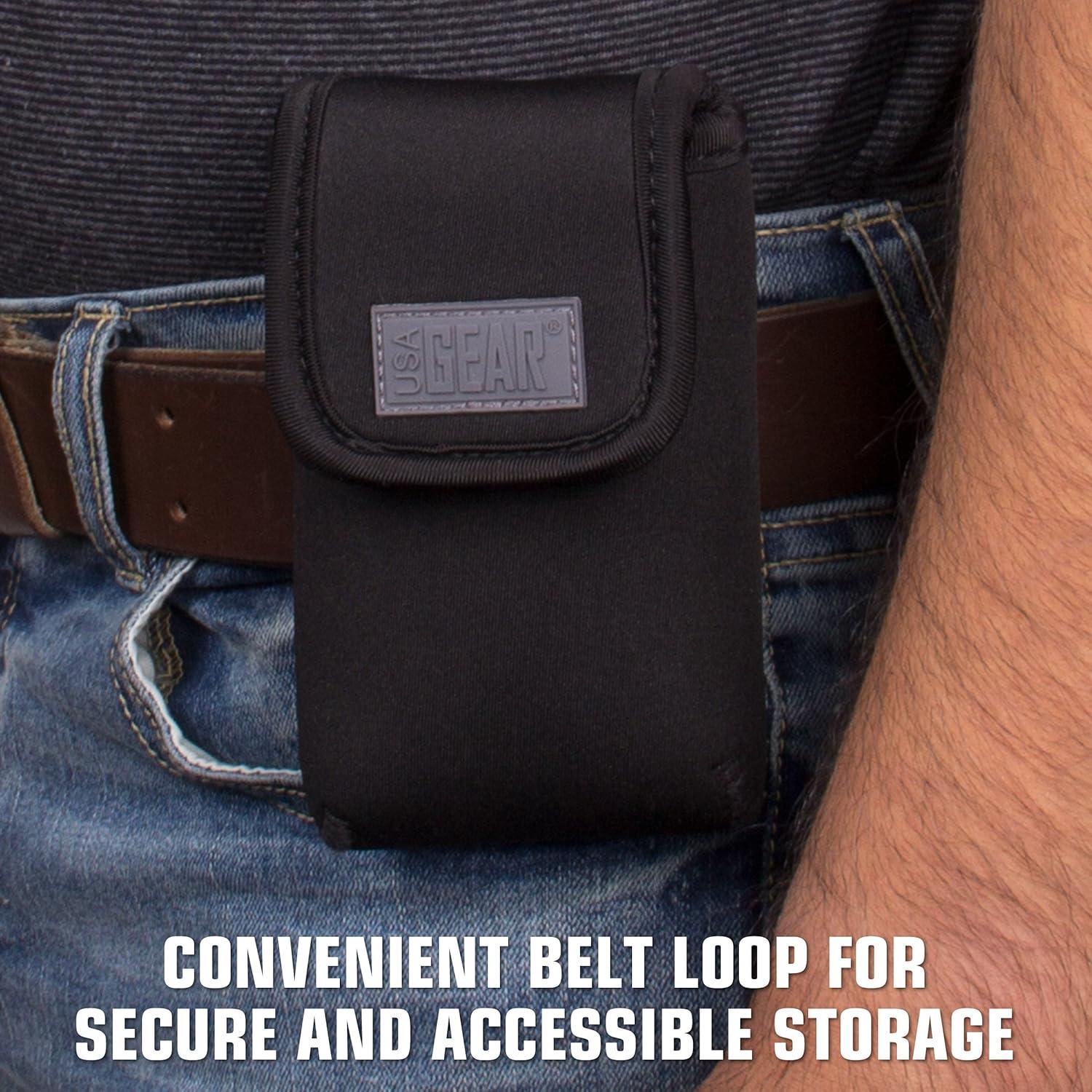 Funda de Neopreno para Gafas USA Gear - Negro, 12.7x6.35 cm