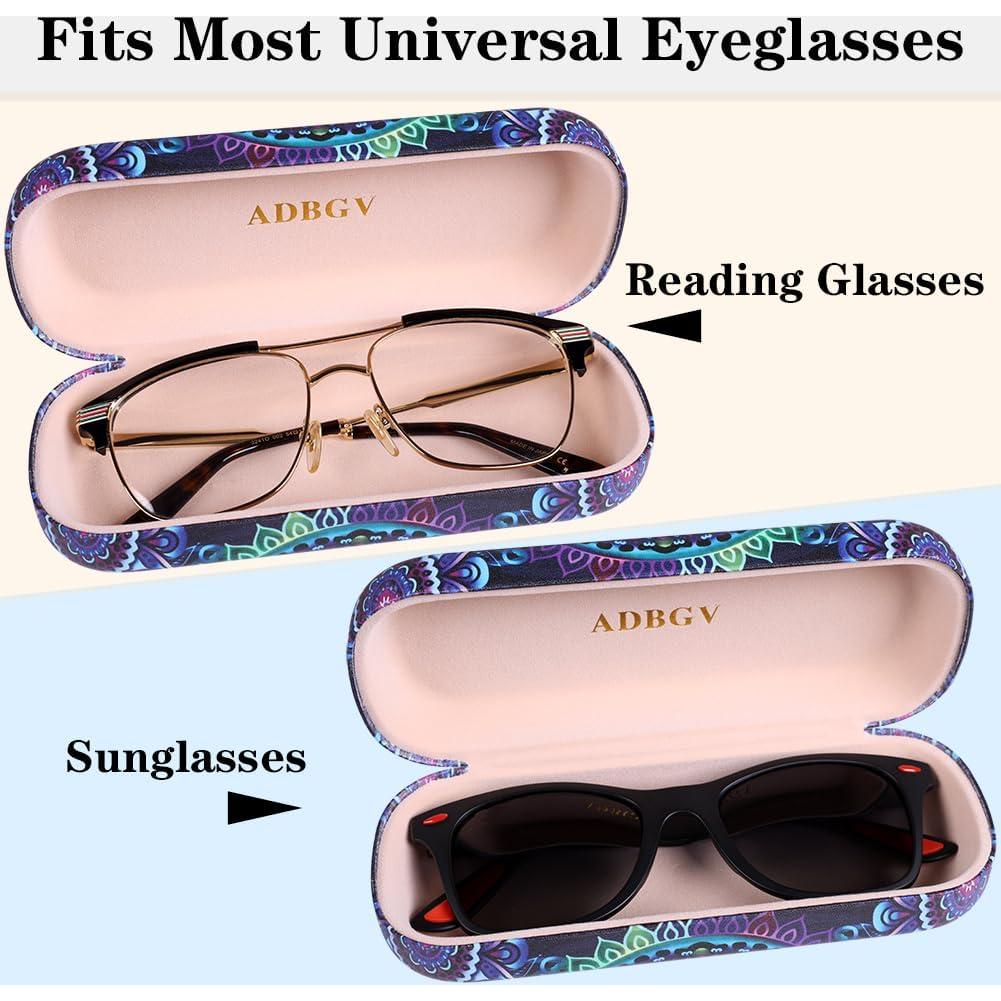 Funda Dura para Gafas ADBGV de PU Cuero - Tamaño Grande