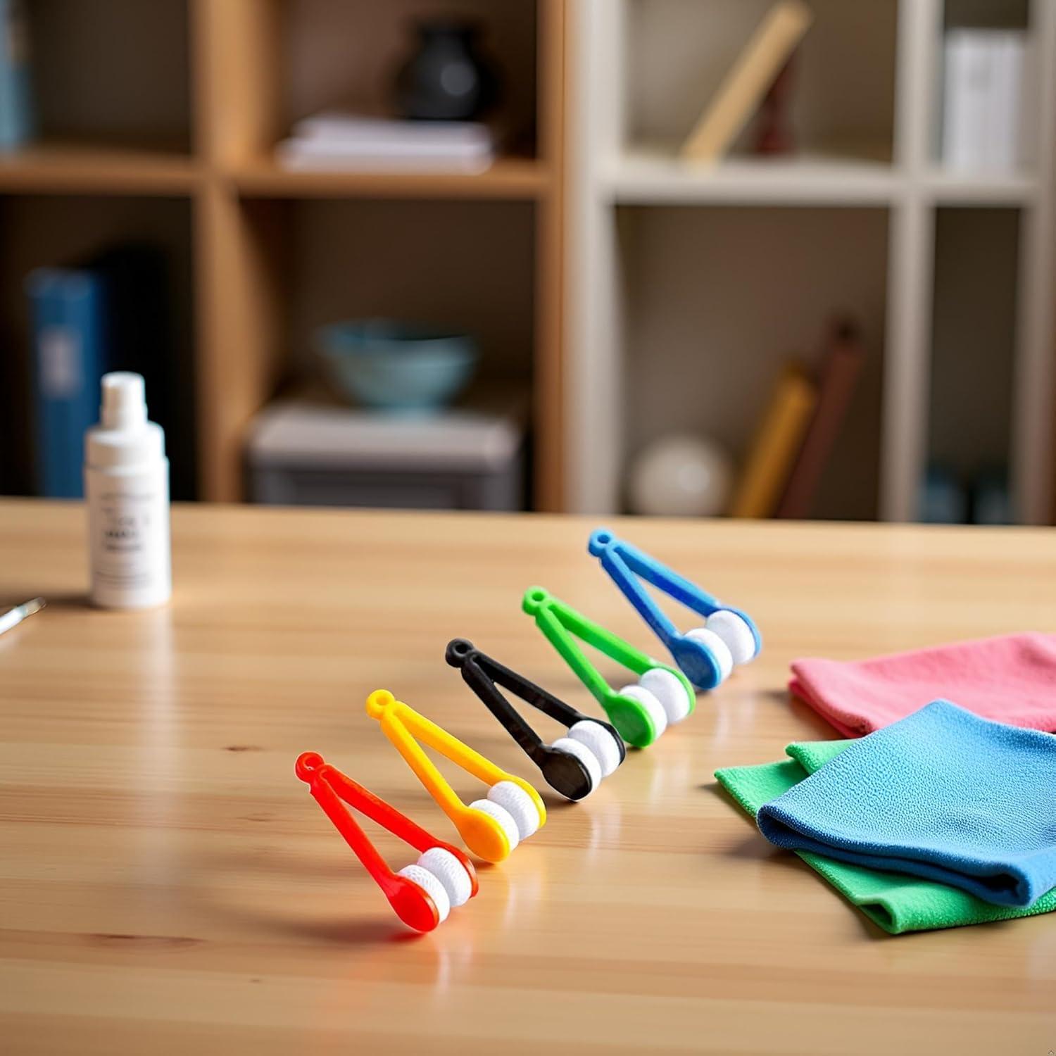 Juego de Limpiador de Lentes DPWOUM 5 Piezas Microfibra