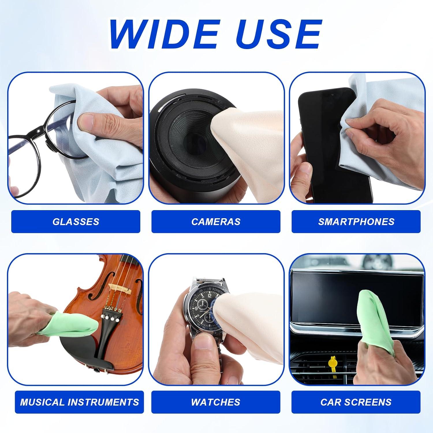 Paquete de 4 paños de microfibra CIATBYYJ 30x30 cm colores