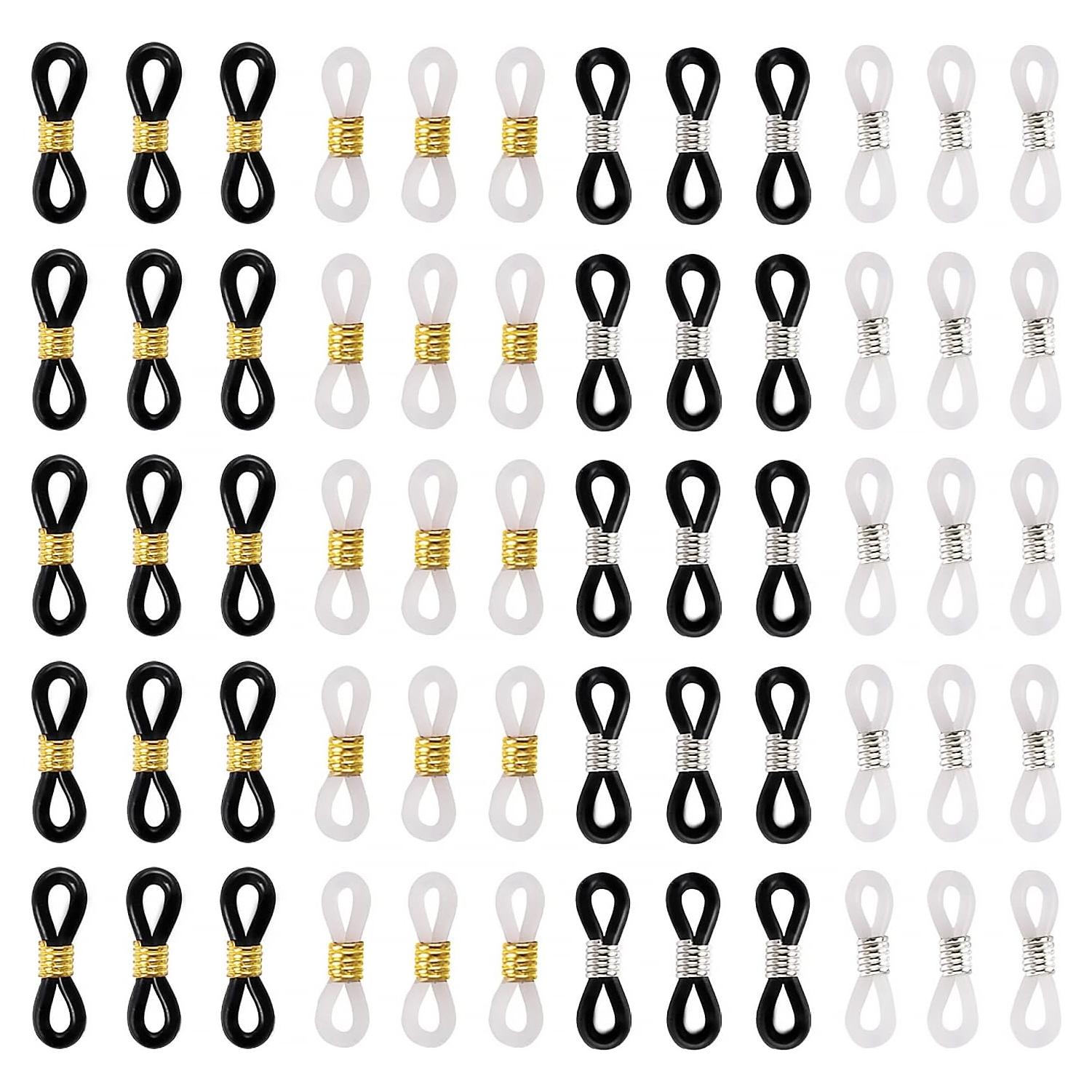 100 Piezas Conectores de Silicona para Gafas Ajustables
