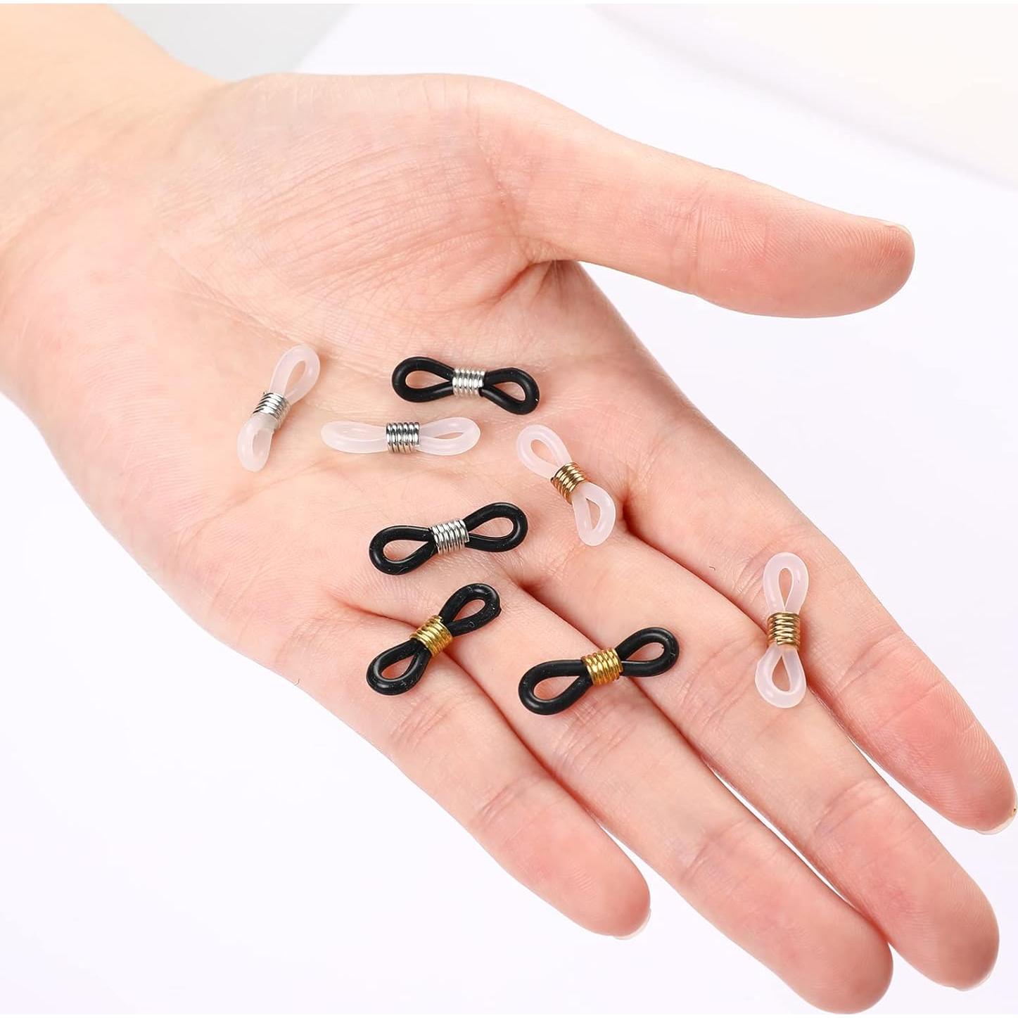 100 Piezas Conectores de Silicona para Gafas Ajustables