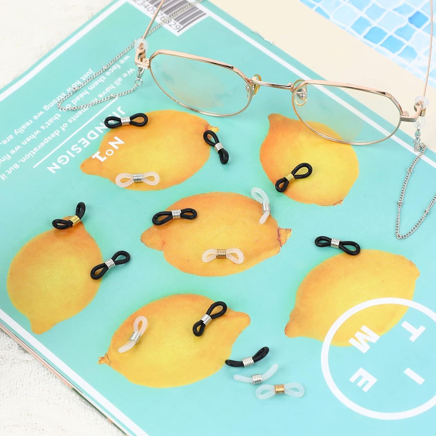 100 Piezas Conectores de Silicona para Gafas Ajustables