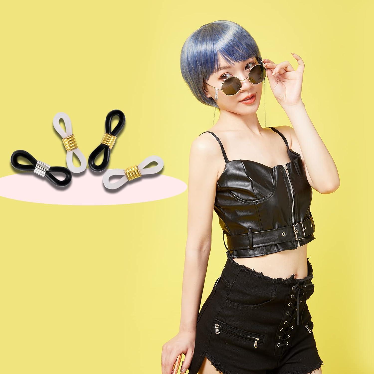 100 Piezas Conectores de Silicona para Gafas Ajustables