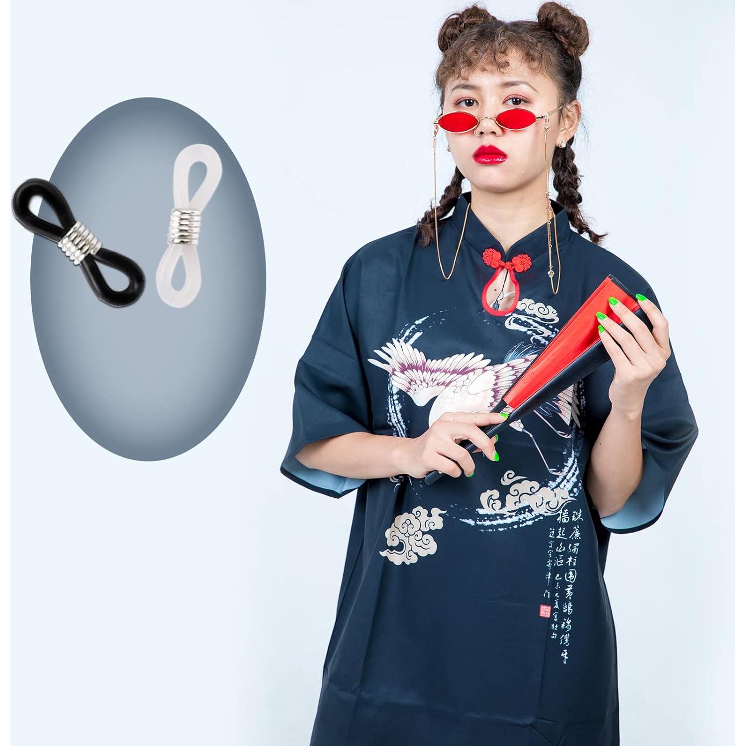 100 Piezas Conectores de Silicona para Gafas Ajustables