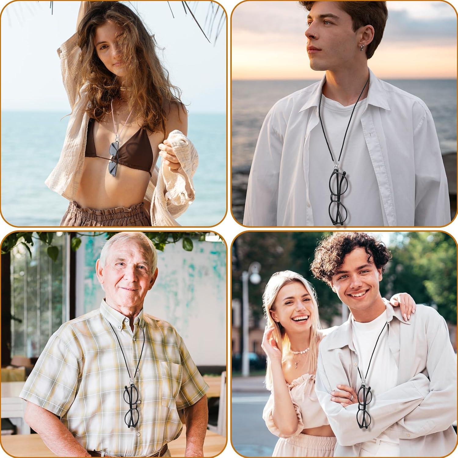 Soportes para Gafas Alrededor del Cuello 4 Pcs Nylon Metal