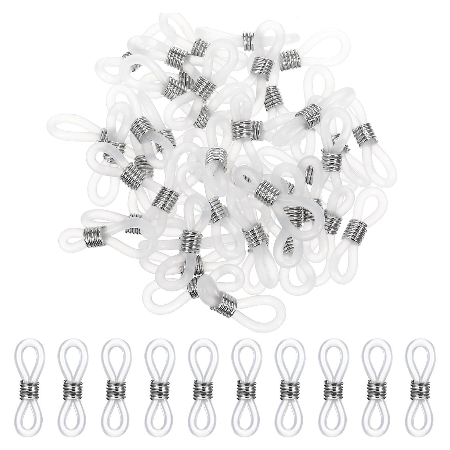 50 Extremos de Cadena para Gafas Bremorou Ajustables Silicona