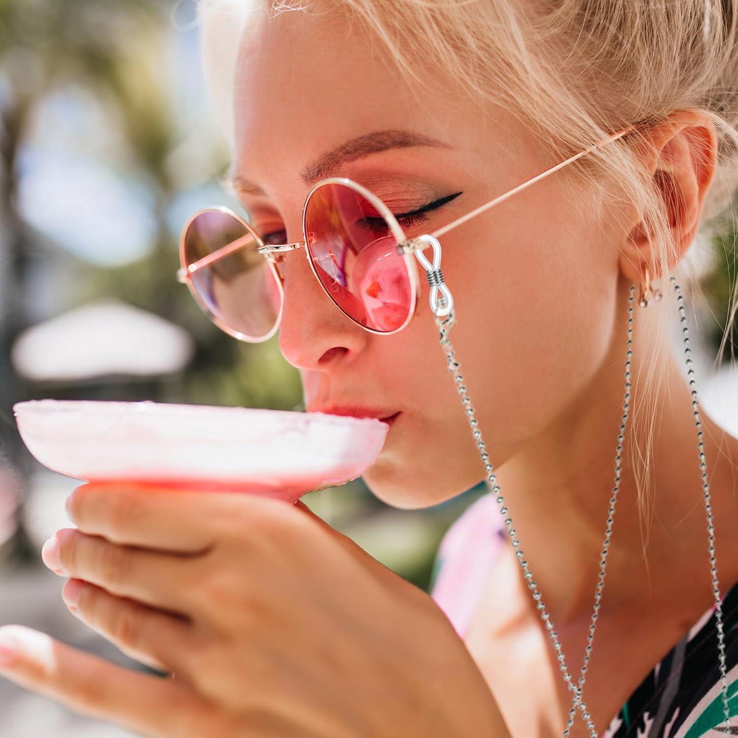 50 Extremos de Cadena para Gafas Bremorou Ajustables Silicona