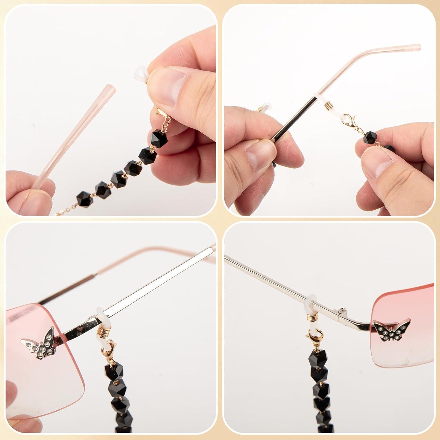 Cadena de Gafas 8 Pcs con Perlas para Mujeres y Niños