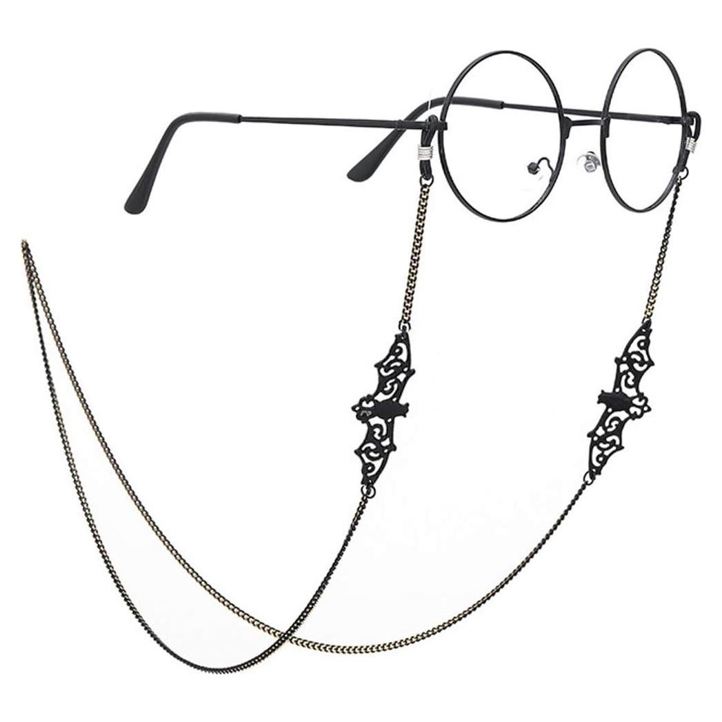 Cadena de Gafas de Sol y Lectura SIMRCIO Murciélago Negro 80cm