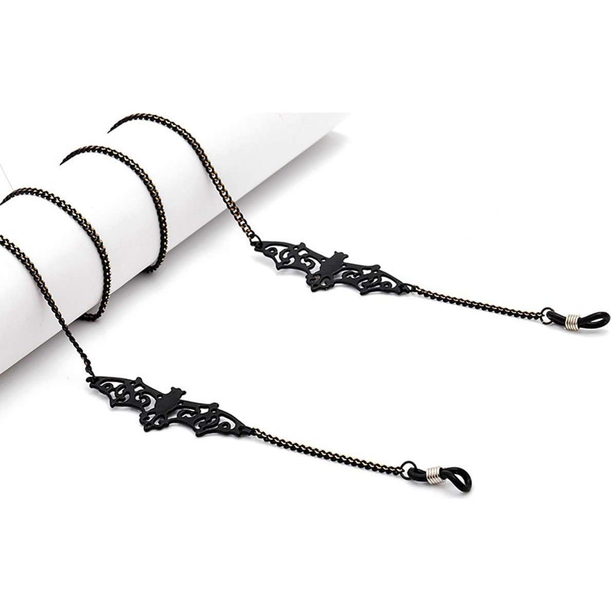 Cadena de Gafas de Sol y Lectura SIMRCIO Murciélago Negro 80cm