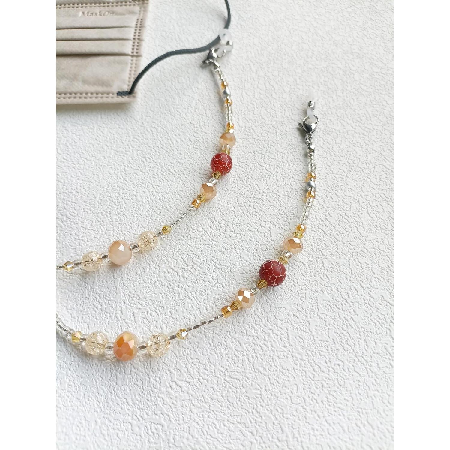 Cadena de Gafas de Cristal Gintei para Mujeres 71cm Soporte Elegante