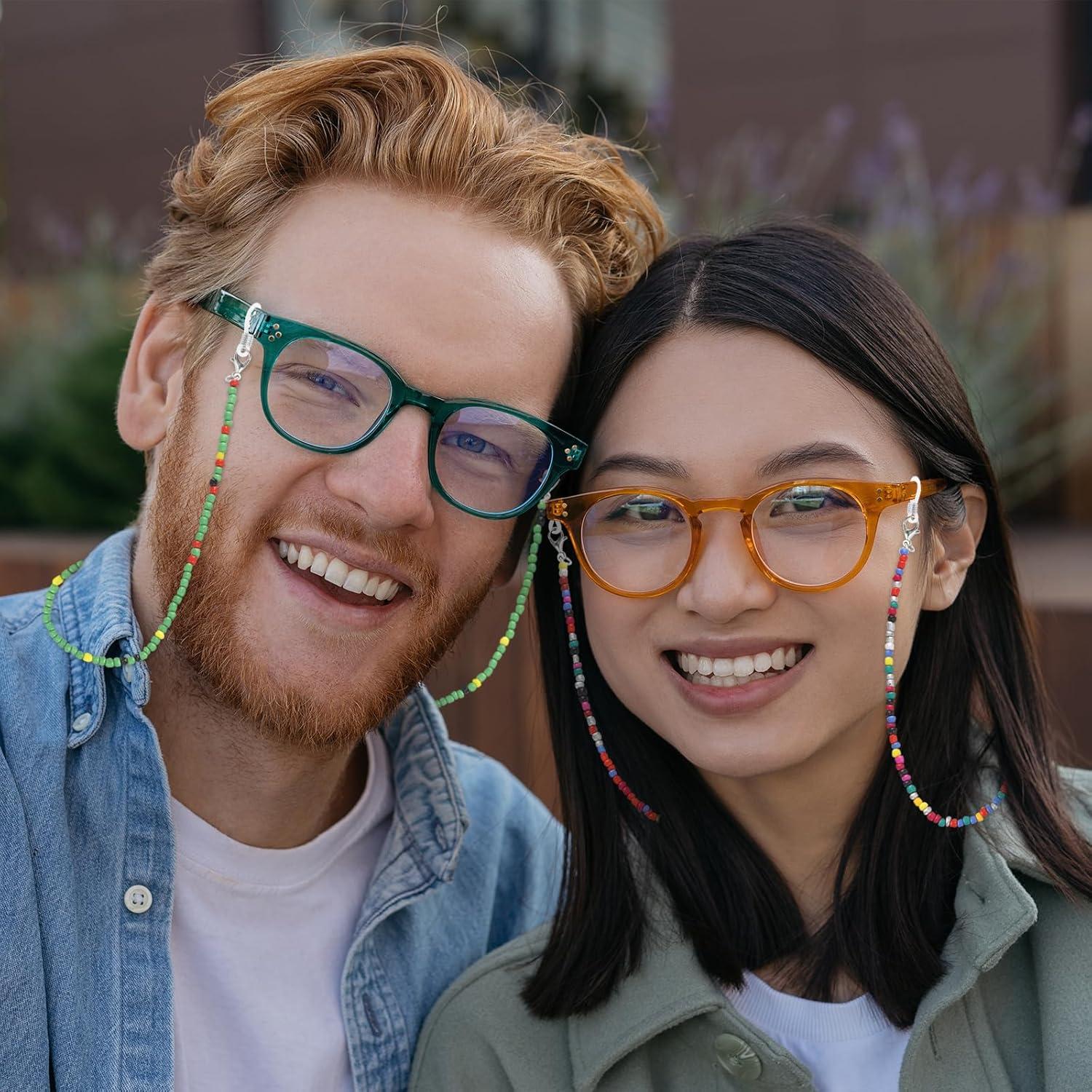 Cadena de Gafas ALIBBON 4 Pcs Soporte Ajustable para Mujeres