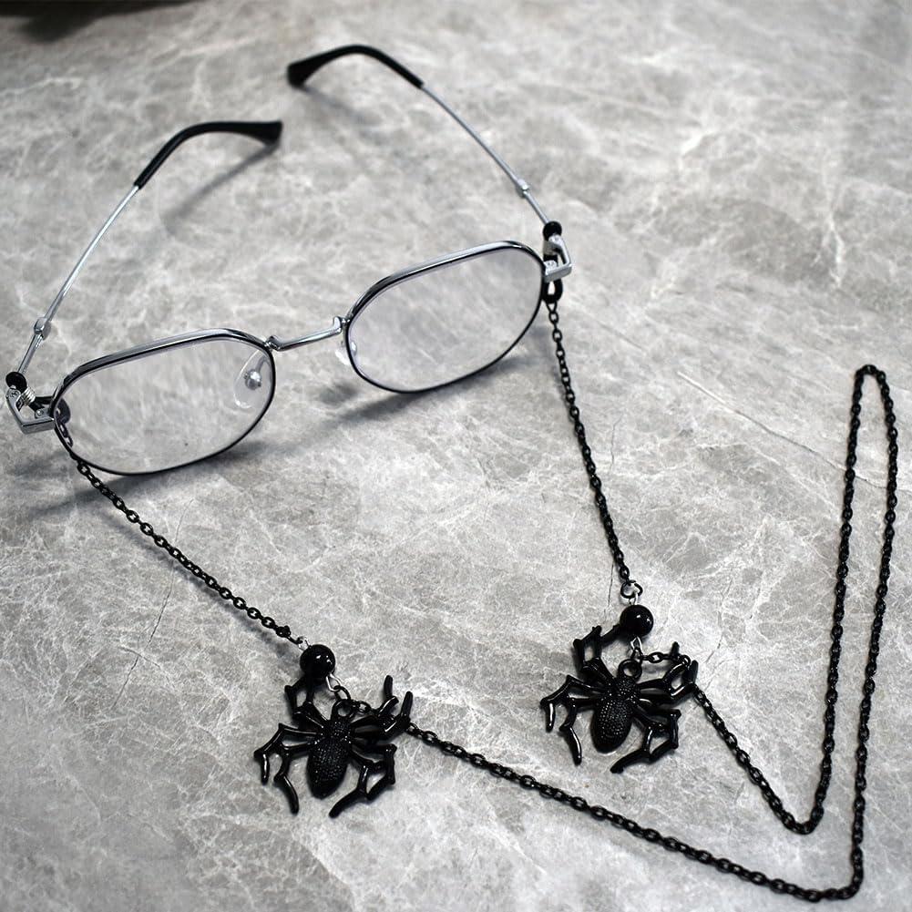Cadena de Gafas de Araña Negra HAISENGO 80cm Unisex