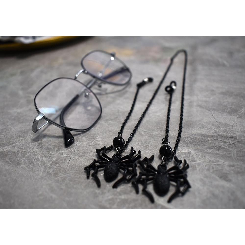 Cadena de Gafas de Araña Negra HAISENGO 80cm Unisex