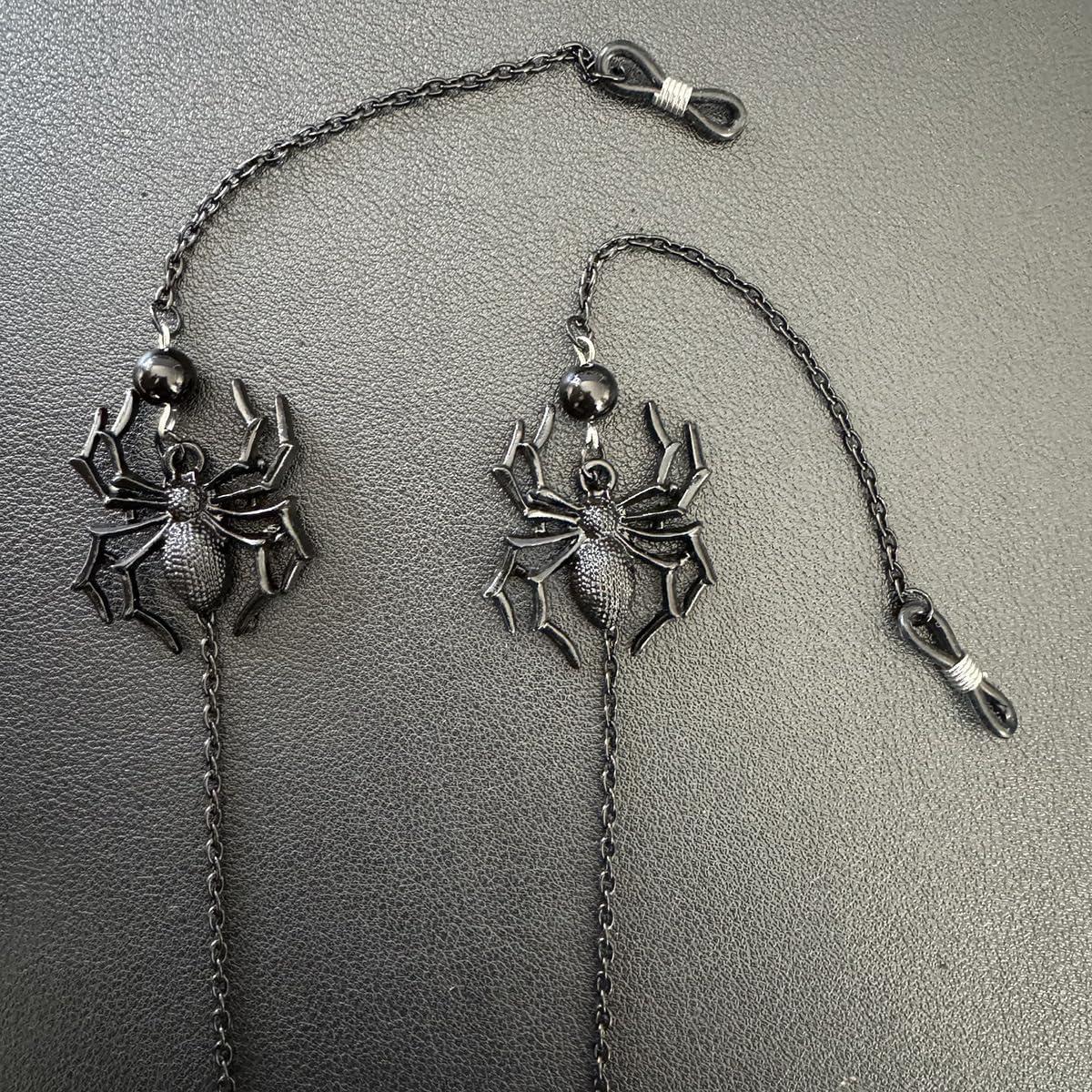 Cadena de Gafas de Araña Negra HAISENGO 80cm Unisex