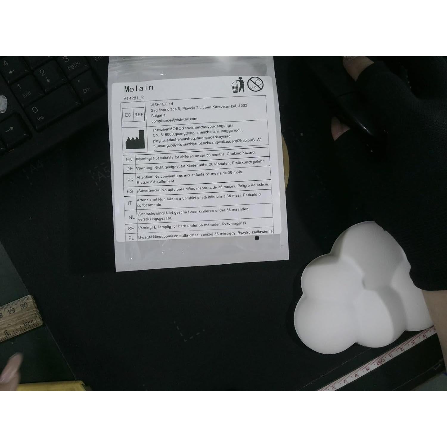 Soporte de Gafas de Mujer con Cuentas de Acrílico - Cadena 73x0.82cm