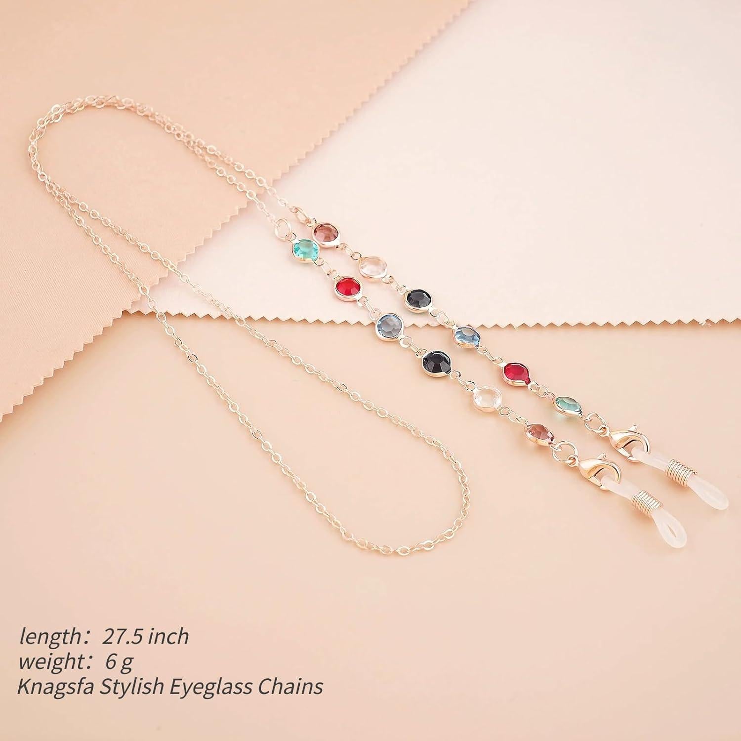 Cadena de Gafas para Mujeres Knagsfa Oro Rosa 69.85 cm